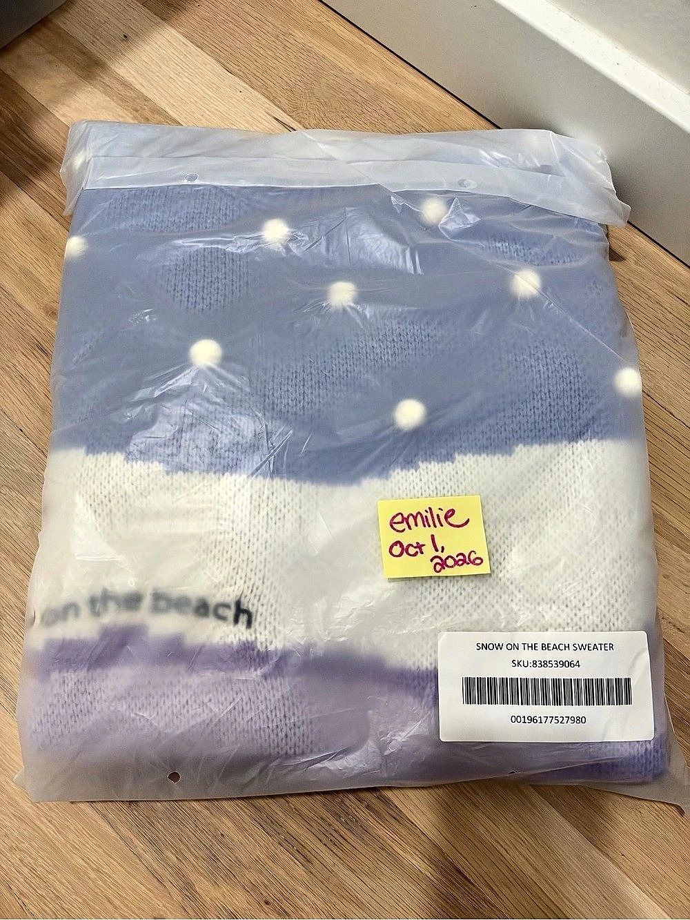 Taylor Swift Like Snow On The Beach Sweater Midnights Official Medium